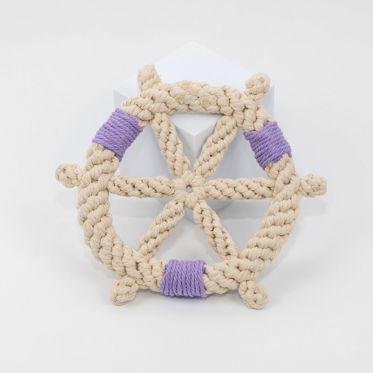 Color wheel Macrame Rope Pet Toy-5