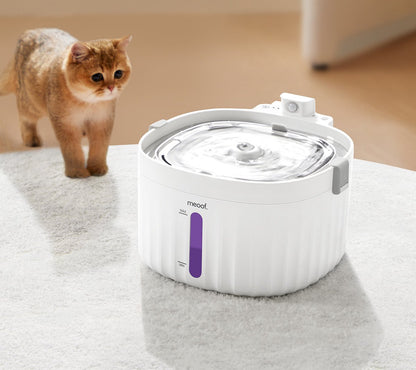 Wireless Smart Sensor Pet Water Fountain with Ceramic Plate-1